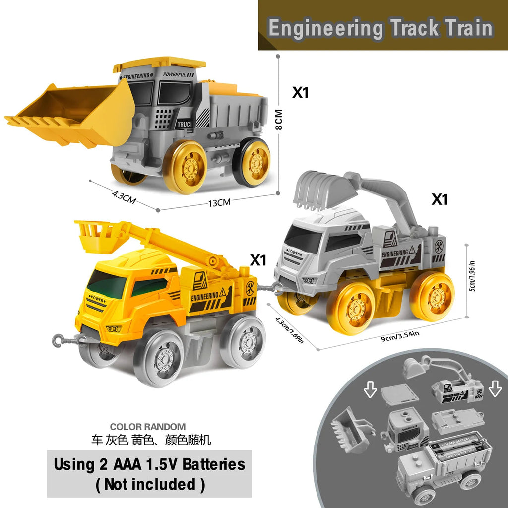Magic Climbing Electric Race Car Toy with Bendable Flexible Track Space Theme Engineering Train for Kids Gift Novacare Shop