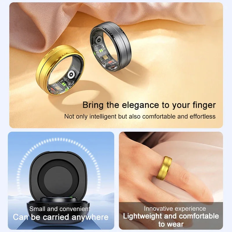 2026 New Gadget R06 Smart Ring Sport Smartring with Charging Case 5ATM Waterproof Fitness Tracker Electronic Rings for Man Woman beyutihealth