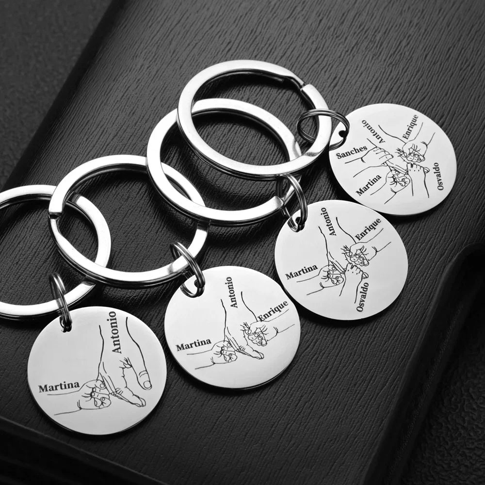 Personalized Keychain Love Gifts Customized Name Father's Mother's Day Papa Mom Key Chains Rings For Daddy Car Key Pendant Novacare Shop