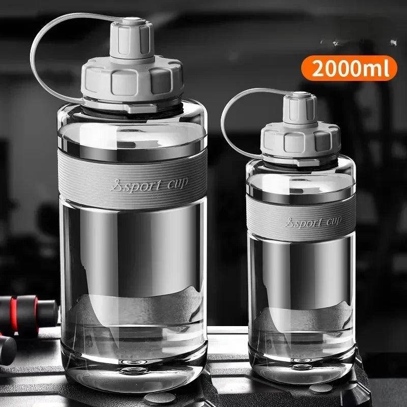 2 Liter Big Water Bottle With Straw 2L/1.5L/1L/0.6L Large Capacity School Gym Sports Drinking Bottles Fitness botella de agua 물병 beyutihealth