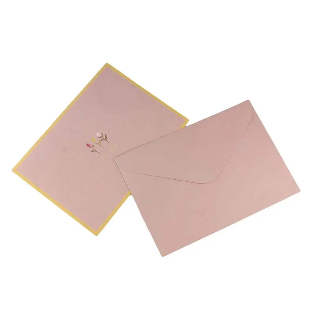 Gift Card Flowers Floral Envelopes DIY Postcard with Stickers Letter Pads Writable Kawaii Letter Writing Paper Invitations Cards beyutihealth