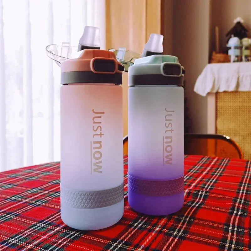 600ml Water Bottles Fashion Water Bottle with Straw BPA Free Portable Outdoor Sport Cute Drinking Plastic Bottles Eco-Friendly beyutihealth
