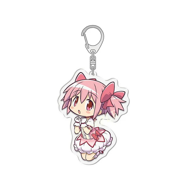 Anime Puella Magi Madoka Magica Keychain Kaname Akemi Homura Miki Sayaka Tomoe Mami Kyoko Key Chain Ring For Fans Gifts Jewelry Novacare Shop