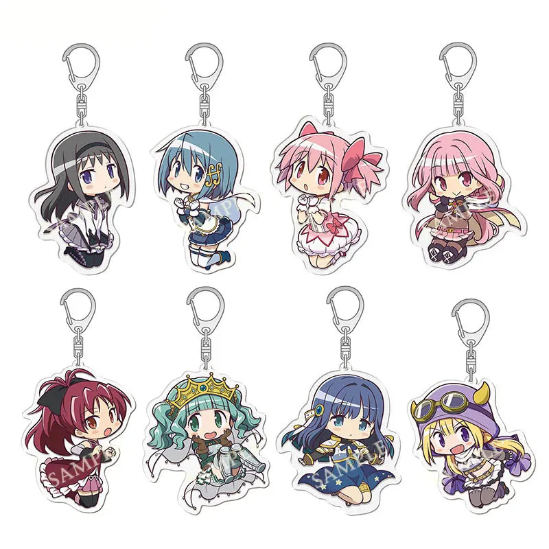 Anime Puella Magi Madoka Magica Keychain Kaname Akemi Homura Miki Sayaka Tomoe Mami Kyoko Key Chain Ring For Fans Gifts Jewelry Novacare Shop