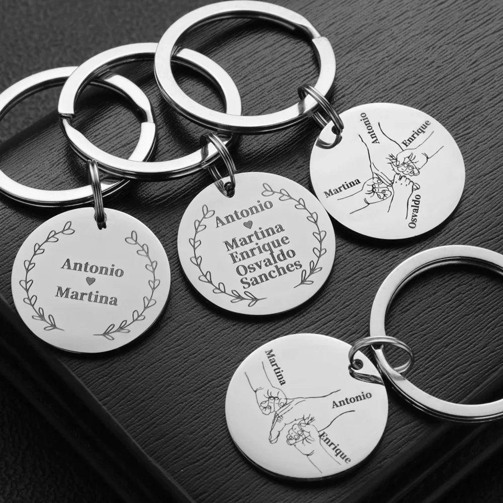 Personalized Keychain Love Gifts Customized Name Father's Mother's Day Papa Mom Key Chains Rings For Daddy Car Key Pendant Novacare Shop