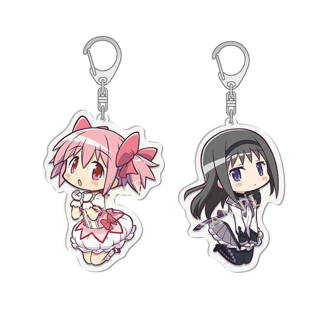 Anime Puella Magi Madoka Magica Keychain Kaname Akemi Homura Miki Sayaka Tomoe Mami Kyoko Key Chain Ring For Fans Gifts Jewelry Novacare Shop
