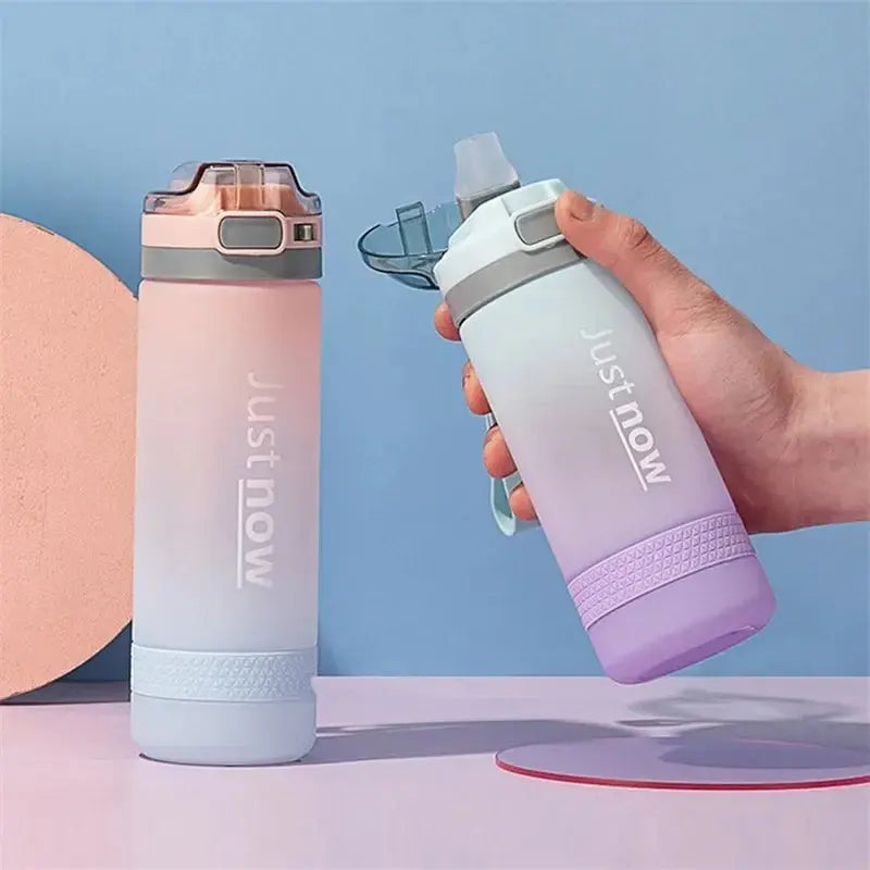 600ml Water Bottles Fashion Water Bottle with Straw BPA Free Portable Outdoor Sport Cute Drinking Plastic Bottles Eco-Friendly beyutihealth