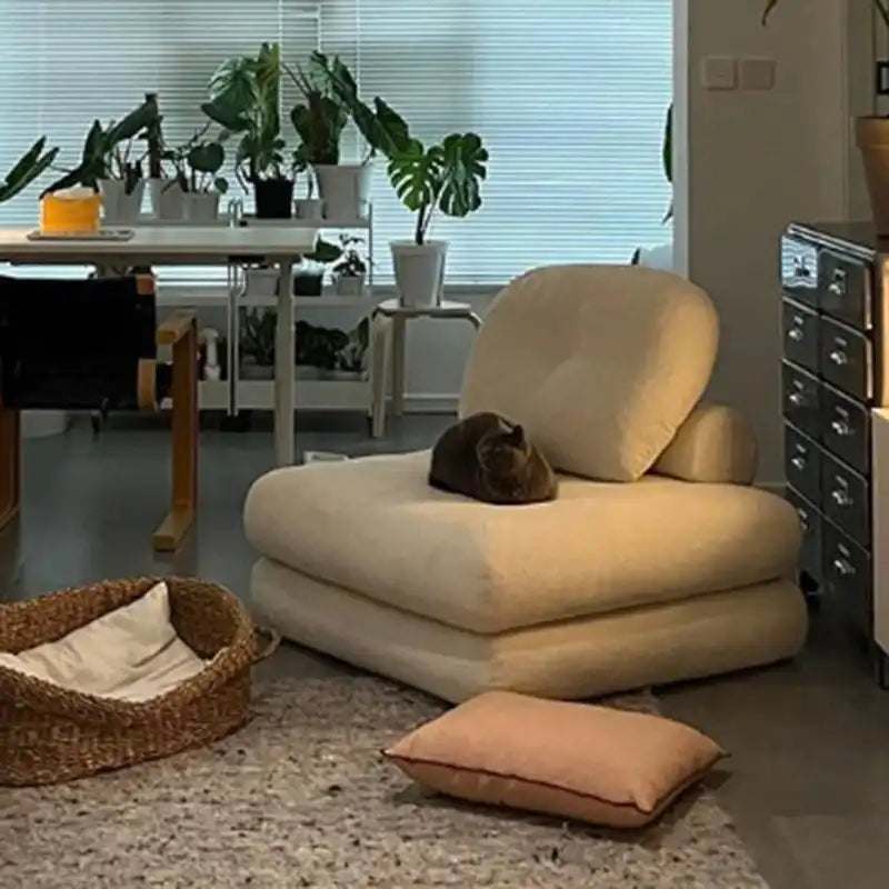 Modern Living Room Sofas Plagable Sofa Bed Comfortable 2- Modes Single Lazy Sofa for Bedroom Puffs Chaise Lounge Home Furniture Novacare Shop