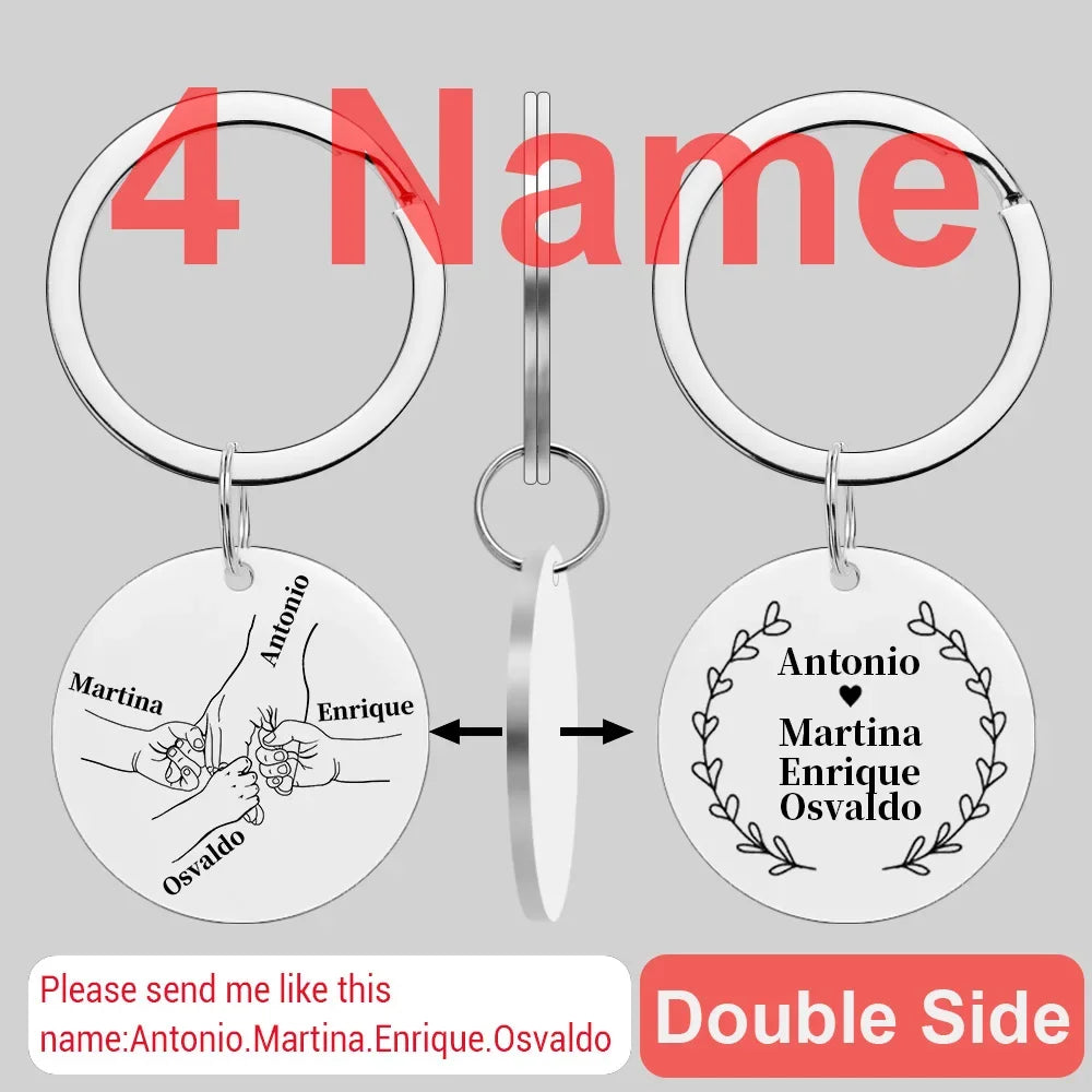 Personalized Keychain Love Gifts Customized Name Father's Mother's Day Papa Mom Key Chains Rings For Daddy Car Key Pendant Novacare Shop