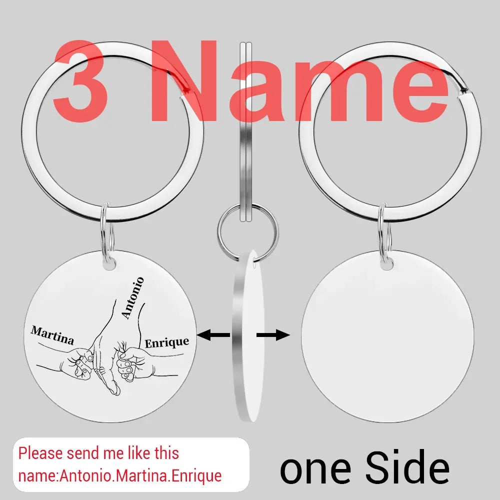 Personalized Keychain Love Gifts Customized Name Father's Mother's Day Papa Mom Key Chains Rings For Daddy Car Key Pendant Novacare Shop