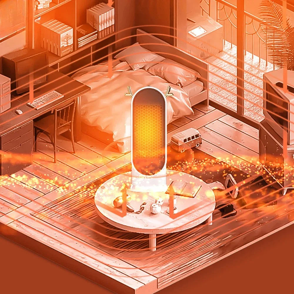 Desktop Electric Heater 500W Portable Home Electric Heater Intelligent Thermostat Fan Winter Electric Heater Heating Tools Novacare Shop