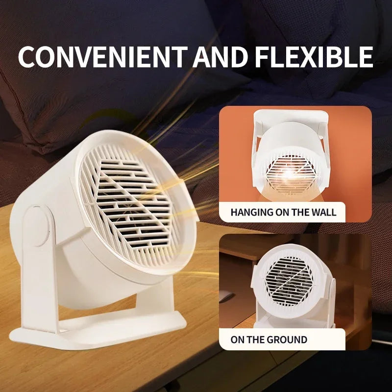 Heating and Cooling Small Heater Home Bedroom Dormitory Office Energy Saving Safety Quiet Rotating Shaking Head Electric Heater Novacare Shop