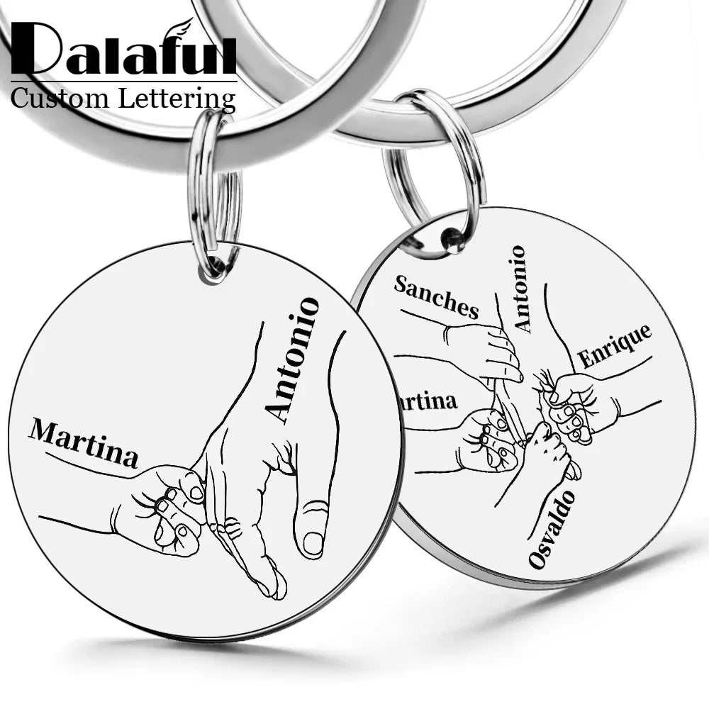 Personalized Keychain Love Gifts Customized Name Father's Mother's Day Papa Mom Key Chains Rings For Daddy Car Key Pendant Novacare Shop