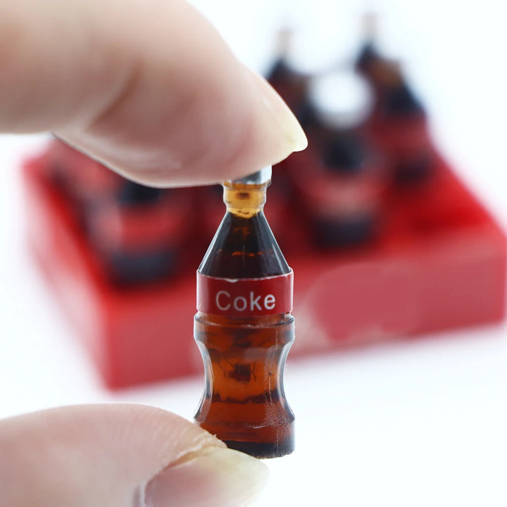 13Pcs/Set Dollhouse Miniature Mini Cola Bottles Drinks Tray Storage Box Model Kits Kitchen Food Play Scene Decoration Accessorie beyutihealth