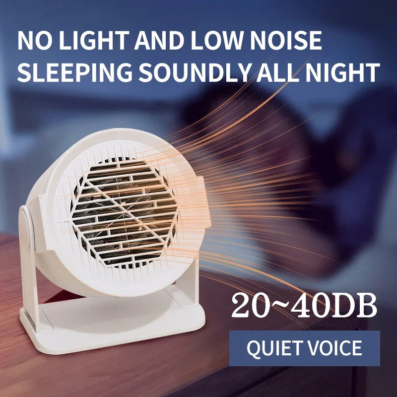 Heating and Cooling Small Heater Home Bedroom Dormitory Office Energy Saving Safety Quiet Rotating Shaking Head Electric Heater Novacare Shop