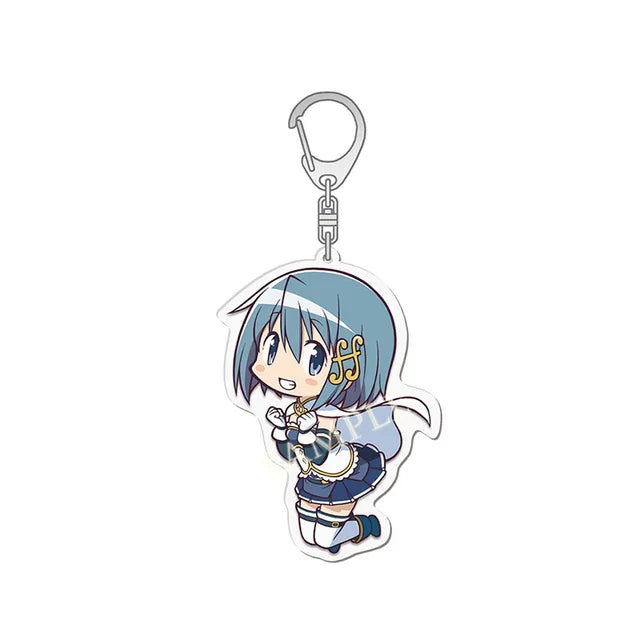 Anime Puella Magi Madoka Magica Keychain Kaname Akemi Homura Miki Sayaka Tomoe Mami Kyoko Key Chain Ring For Fans Gifts Jewelry Novacare Shop