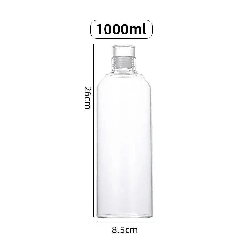 300-1000ML Glass Water Bottle Large Capacity Multi-function Creative Simple Milk Cup Portable Transparent Outdoor Sports Bottle beyutihealth