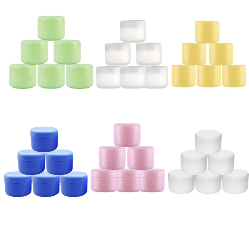 22Pcs10g/20g/30g/50g/100g/150g Refillable Plastic Empty Sample Bottles Travel Face Cream Cosmetic Container Plastic Makeup Jar beyutihealth