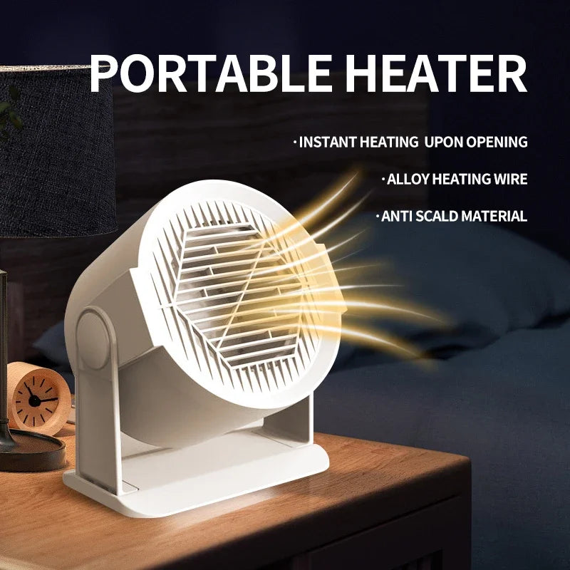 Heating and Cooling Small Heater Home Bedroom Dormitory Office Energy Saving Safety Quiet Rotating Shaking Head Electric Heater Novacare Shop