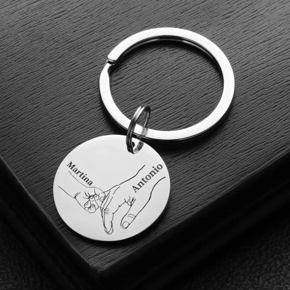 Personalized Keychain Love Gifts Customized Name Father's Mother's Day Papa Mom Key Chains Rings For Daddy Car Key Pendant Novacare Shop