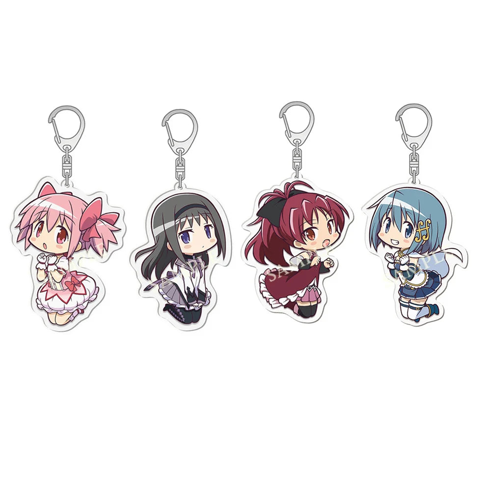 Anime Puella Magi Madoka Magica Keychain Kaname Akemi Homura Miki Sayaka Tomoe Mami Kyoko Key Chain Ring For Fans Gifts Jewelry Novacare Shop