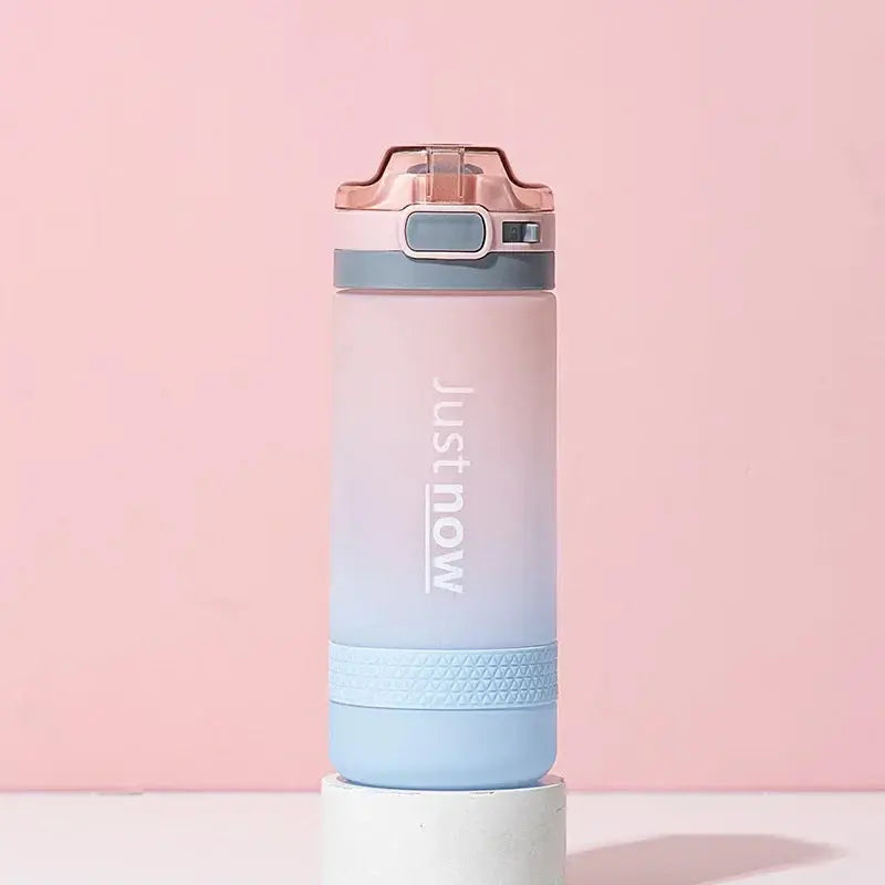 600ml Water Bottles Fashion Water Bottle with Straw BPA Free Portable Outdoor Sport Cute Drinking Plastic Bottles Eco-Friendly beyutihealth