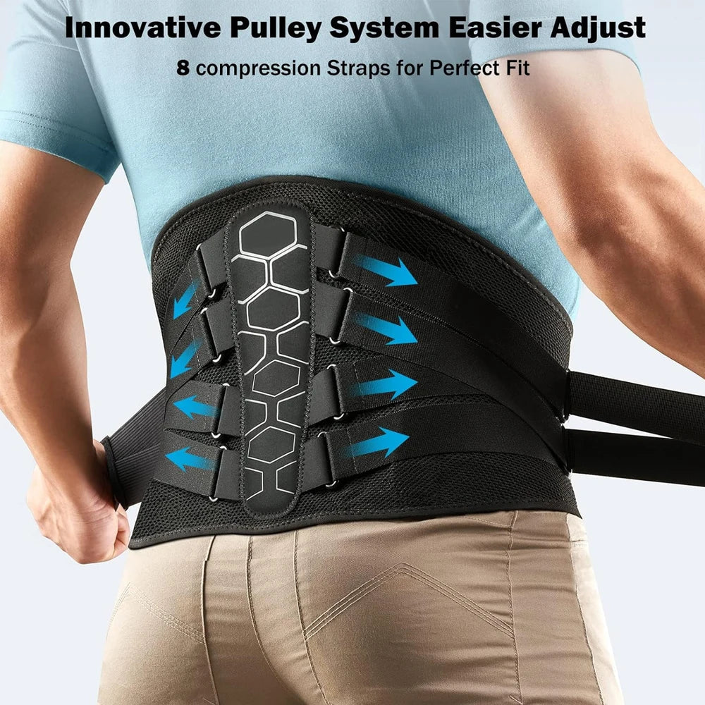 Back Brace for Lower Back Pain, Sciatica, Herniated Disc, Scoliosis, Back Support Belt with Soft Pad, Lightweight Lumbar Support beyutihealth