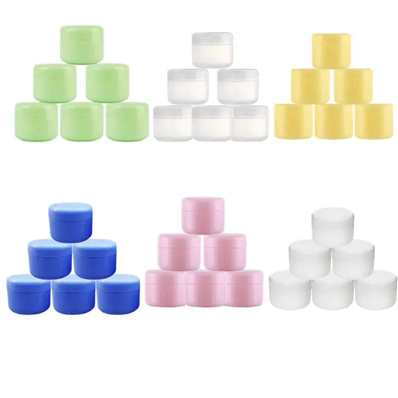 Colorful cosmetic jars