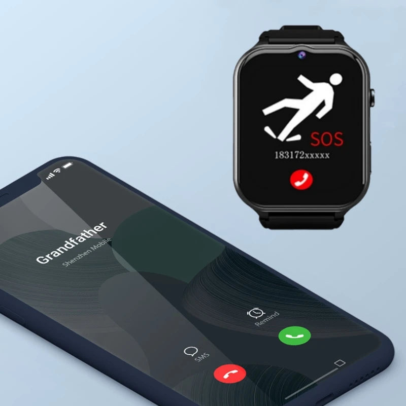 Smart Watch For Old People Elderly Smart Watch For Seniors Health Fall Detection Watch 4G Sim Card SOS Emergency Calls GPS GK8 beyutihealth
