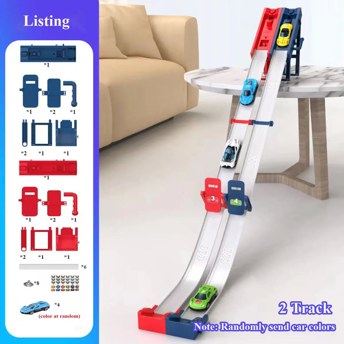 Competitive Racing Track Toy Vehicle with Alloy Car Kids Play Game for Children Educational Gift Novacare Shop