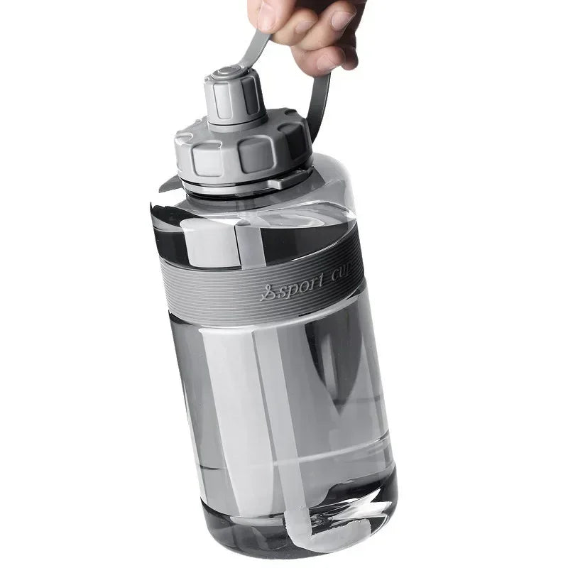 2 Liter Big Water Bottle With Straw 2L/1.5L/1L/0.6L Large Capacity School Gym Sports Drinking Bottles Fitness botella de agua 물병 beyutihealth