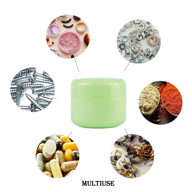 22Pcs10g/20g/30g/50g/100g/150g Refillable Plastic Empty Sample Bottles Travel Face Cream Cosmetic Container Plastic Makeup Jar beyutihealth