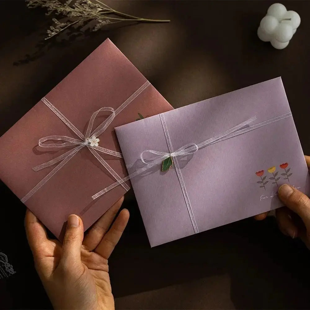 Gift Card Flowers Floral Envelopes DIY Postcard with Stickers Letter Pads Writable Kawaii Letter Writing Paper Invitations Cards beyutihealth