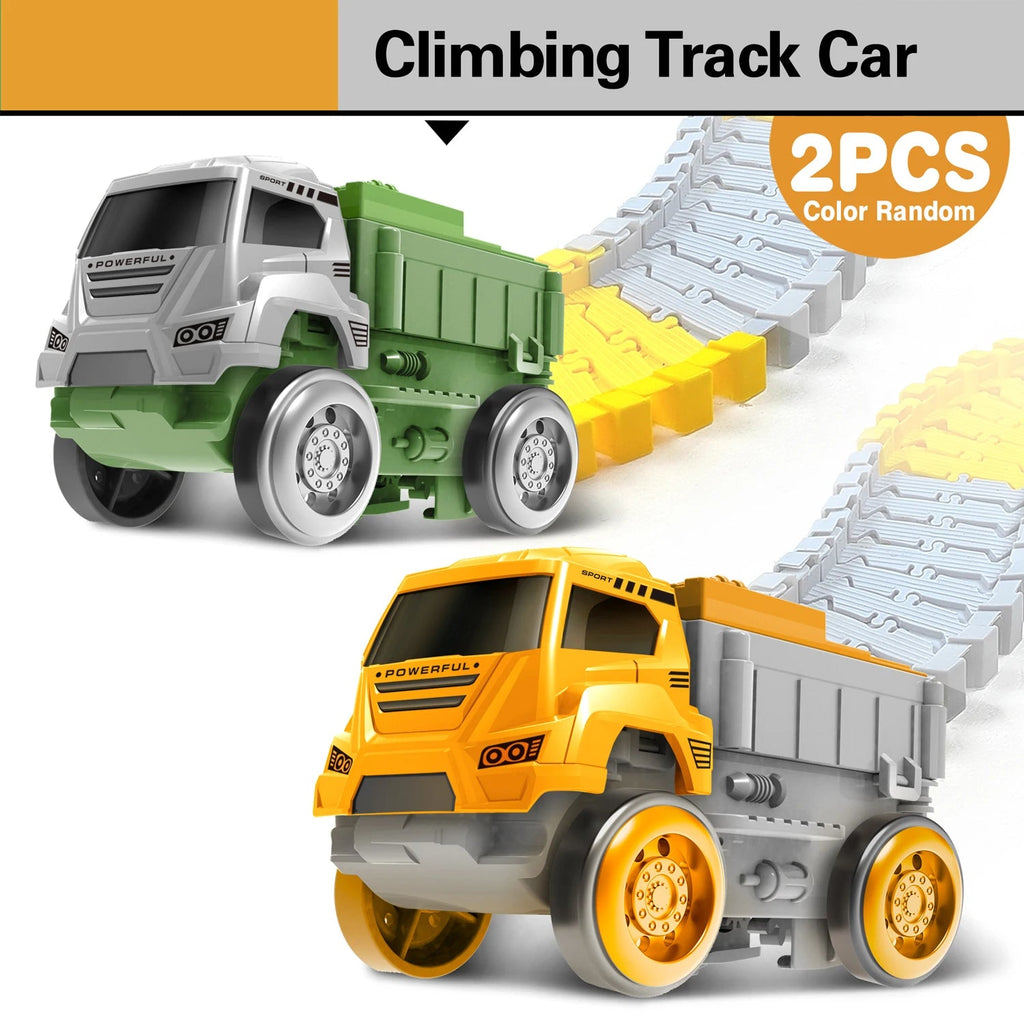 Magic Climbing Electric Race Car Toy with Bendable Flexible Track Space Theme Engineering Train for Kids Gift Novacare Shop