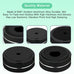 Black aluminum speaker feet made from 6061 aviation alloy, featuring high damping and vibration resistance for superior audio performance.