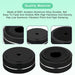 Black aluminum speaker feet made from 6061 aviation alloy, featuring high damping and vibration resistance for superior audio performance.