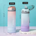 600ml Water Bottles Fashion Water Bottle with Straw BPA Free Portable Outdoor Sport Cute Drinking Plastic Bottles Eco-Friendly beyutihealth