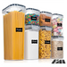 BPA Free Plastic Food Storage Containers Set in a modern kitchen with airtight lids