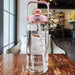 2 Liters Plastic Kettle Large Portable Travel Water Bottle with Straw  Sports Fitness Cup High Value Big Fat Cup Adult Universal beyutihealth