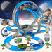 Magic Climbing Electric Race Car Toy with Bendable Flexible Track Space Theme Engineering Train for Kids Gift Novacare Shop