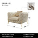 Modern Luxury Leather Sofa with tufted design, gold legs, and plush pillows