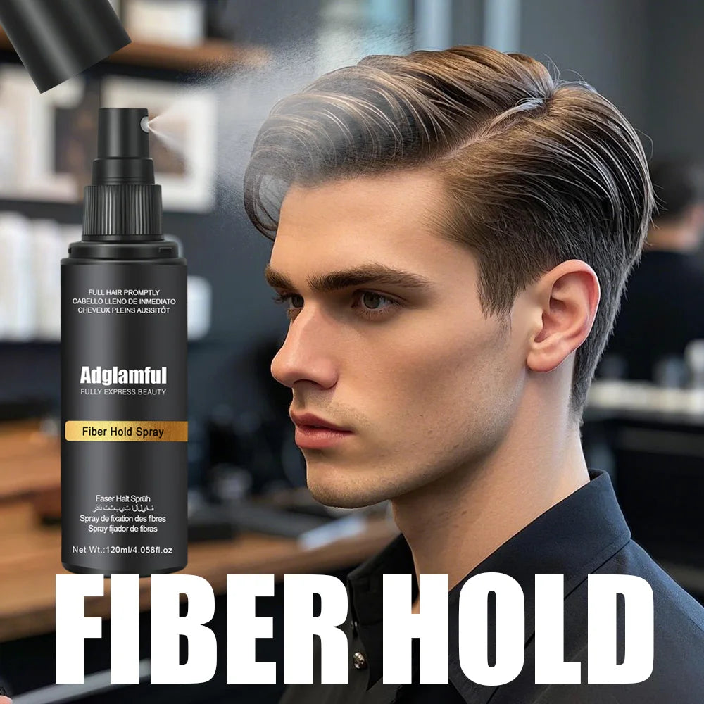 Hair fiber spray for volume and texture