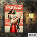 Brand new home decor signage, waterproof and durable, 8-inch x 12-inch square, retro-style aluminum fun sign: "Coca-Cola" beyutihealth