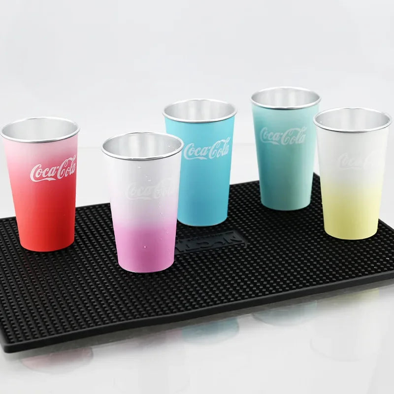 470ml Portable Aluminum Mug-CocaCola Cups ColorChanges When Cool Perfect for Cold Sensation Outdoor Camping Beer Cold DrinksCup beyutihealth