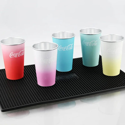 470ml Portable Aluminum Mug-CocaCola Cups ColorChanges When Cool Perfect for Cold Sensation Outdoor Camping Beer Cold DrinksCup beyutihealth