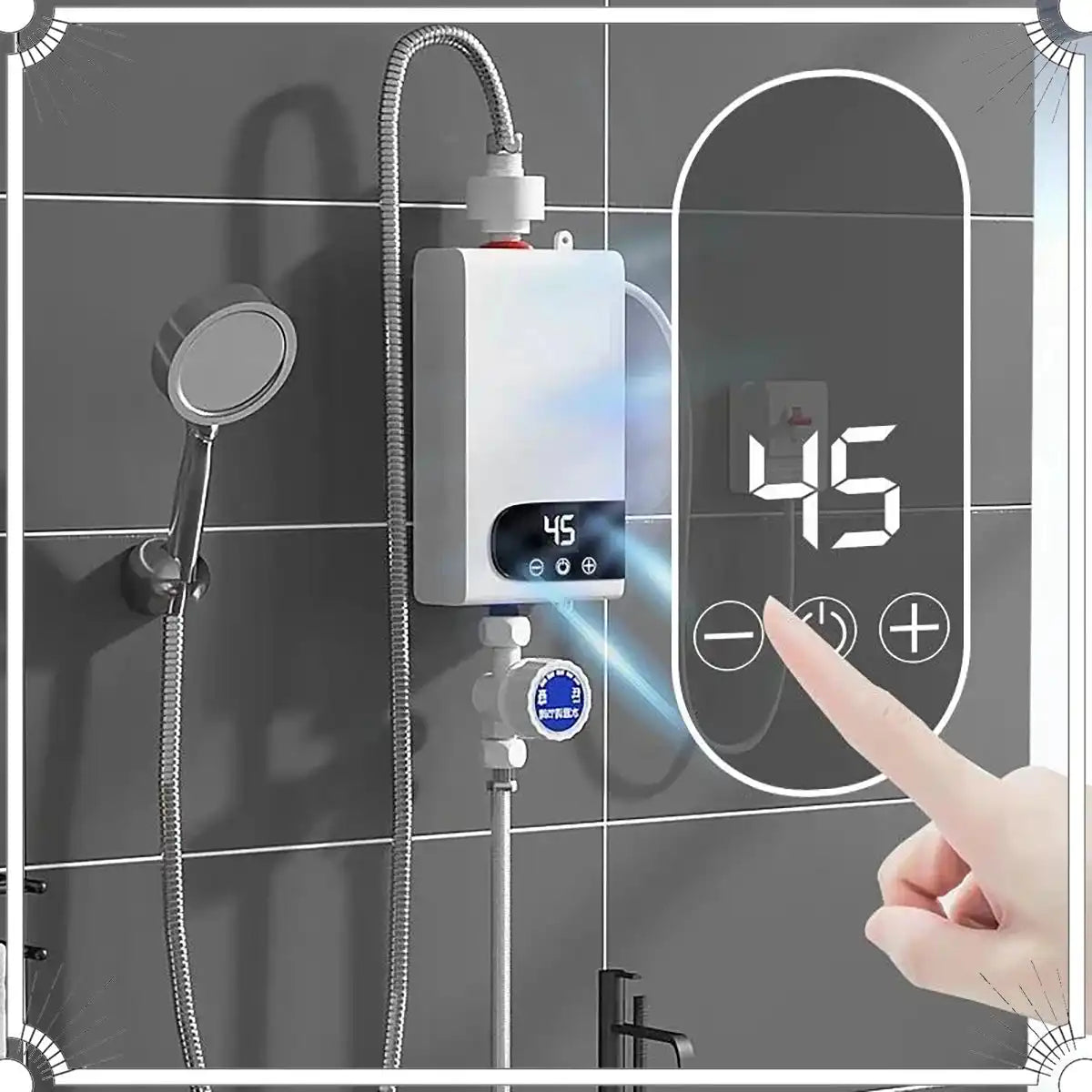 Portable Electric Heaters 220V 5500W Instant Water Heater for Bathroom Hot Water Shower and Home Kitchen Heating Machine Novacare Shop
