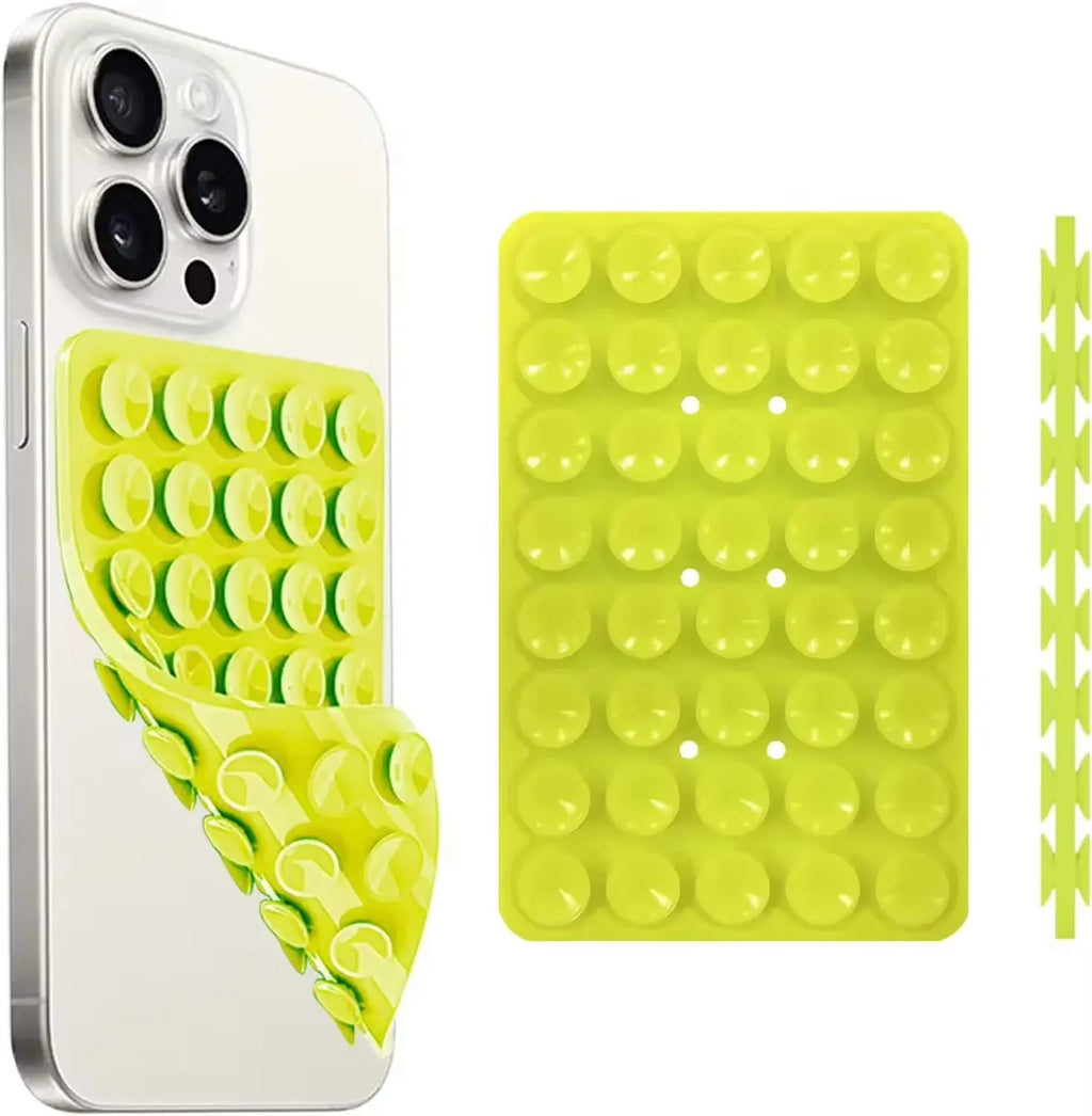 Silicone Suction Cup Phone Case Mount Double Sided Hands-Free Strong Grip Holder for Selfies and Videos for iPhone Android beyutihealth