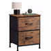 Night Stand Charging Station LED Nightstand Usb Ports Outlets 2 Storage Drawers Small Bedside Table Black Aesthetic Modern Novacare Shop