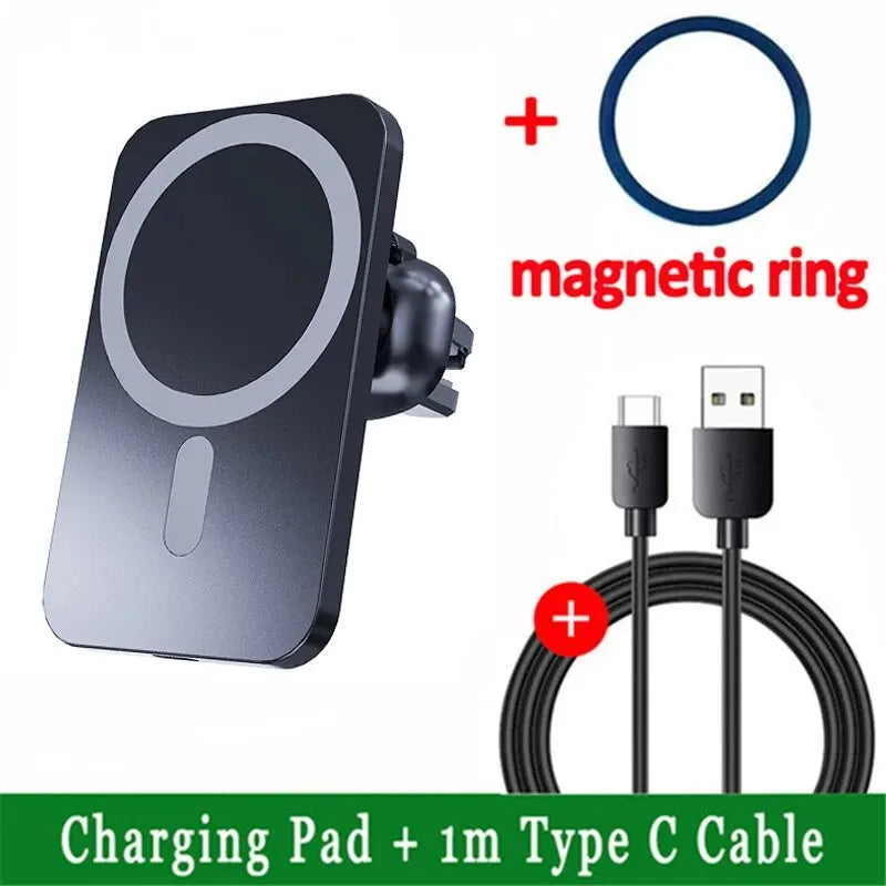 30W Magnetic Car Wireless Charger For iPhone 15 14 13 12 Pro Max Mini Macsafe Car Phone Holder Stand Mount Fast Charging Station beyutihealth