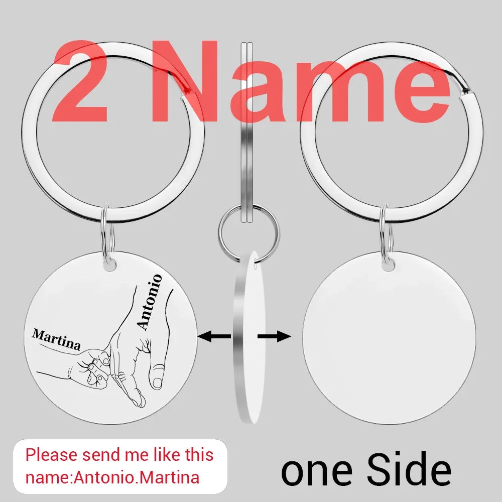 Personalized Keychain Love Gifts Customized Name Father's Mother's Day Papa Mom Key Chains Rings For Daddy Car Key Pendant Novacare Shop